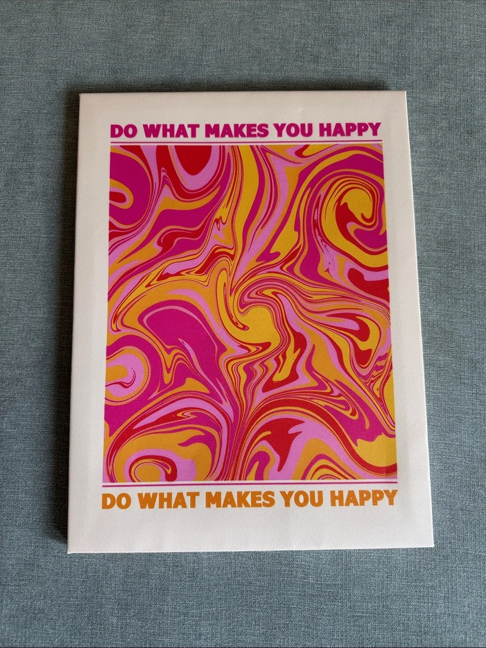 Pink and Orange Hippie Style Canvases - Set of 3
